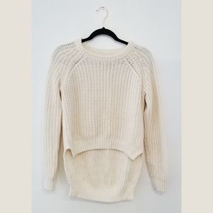 Crew Neck Knit Sweater (Cream)